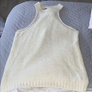 Cream sweater tank top